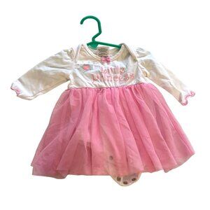 Tawil Girls Infant baby Size 0 3 Months Long Sleeve Tutu Shirt Dress Little Prin